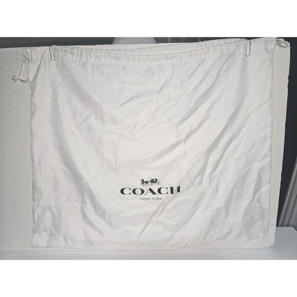 Coach Satin Dustbag White 23" X 20" Excellent Condition - Picture 1 of 6